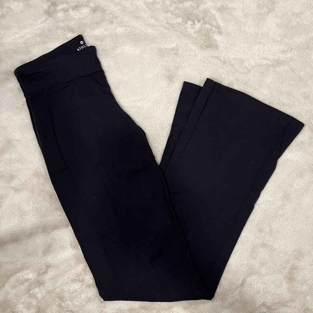 Athleta Womens Yoga Pants Bootcut High Rise Black ST